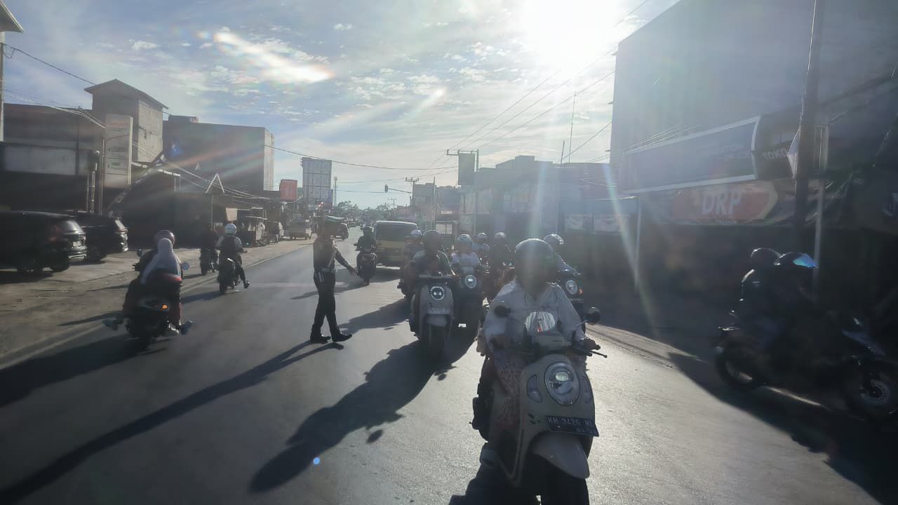 Pengaturan Pagi Di titik Rawan kepadatan arus lalulintas