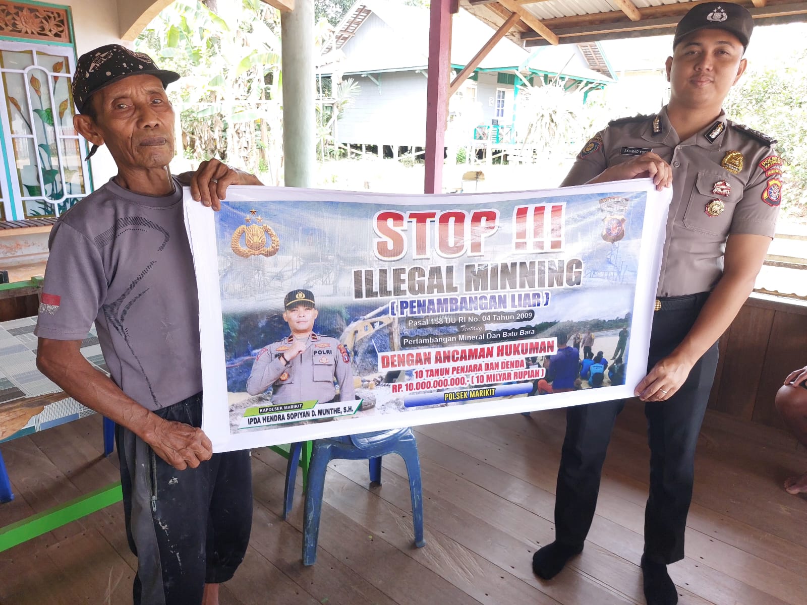 Polsek Marikit Sambangi dan Sosialisasi Ilegal Mining…!!!