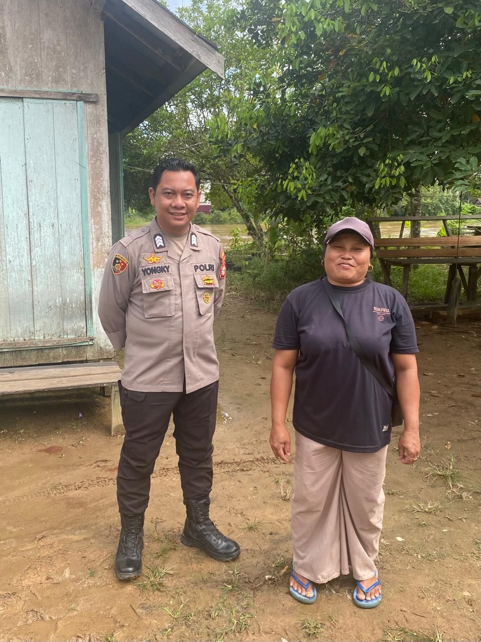 Bhabinkamtibmas Desa Tumbang Atei Sosialisasi imbauan tentang Karhutla