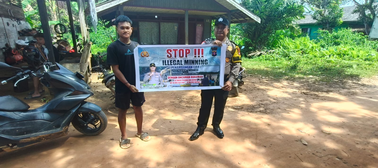 Sosialisasi ilegal Mining Personel Polsek Marikit Sambangi Warga…