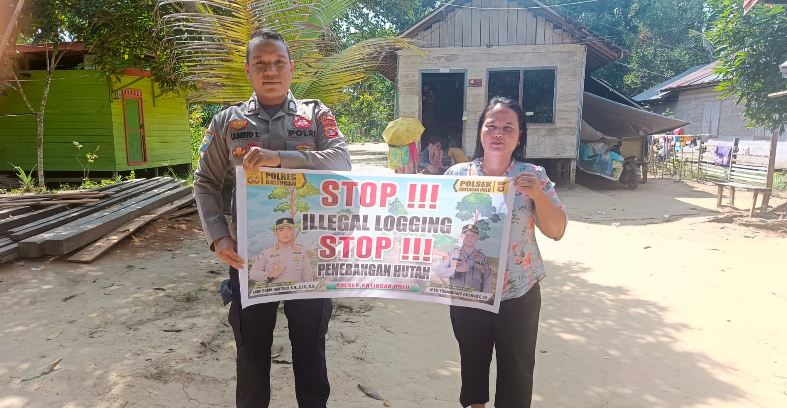 Bhabinkamtibmas Polsek Katingan Hulu dan Bukit Raya Imbau Warga Jauhi Narkoba.