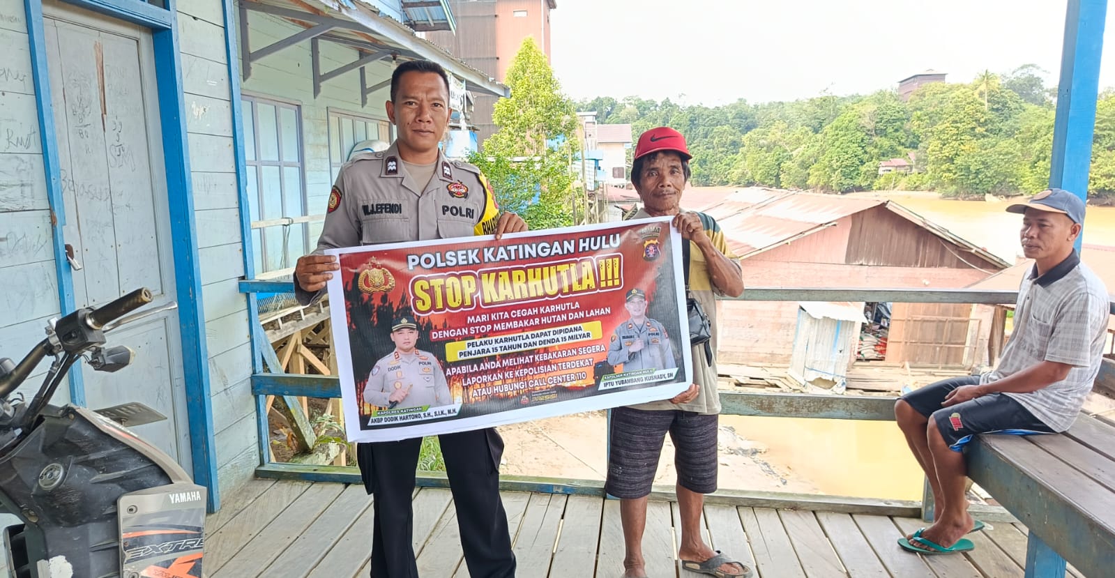 Polsek Katingan Hulu sosialisasi Stop Karhutla.