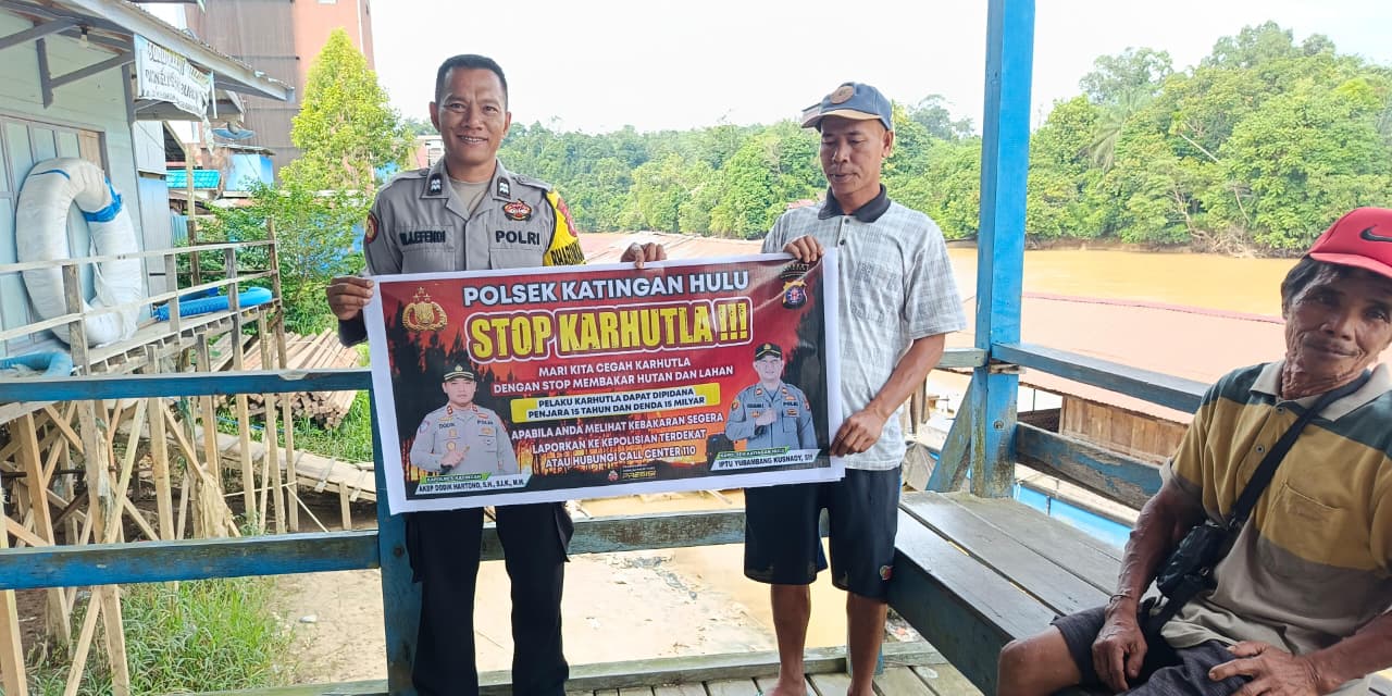 Polsek Katingan Hulu sosialisasi Stop Karhutla.