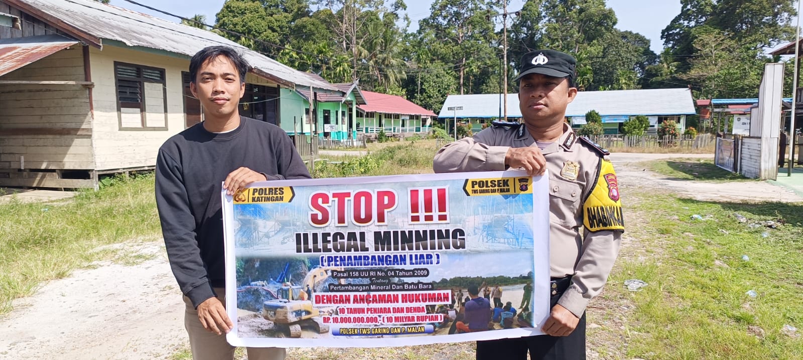 Polsek Tws Garing dan Pulau Malan rutin sosialisasi larangan ilegal Logging dan Meaning.