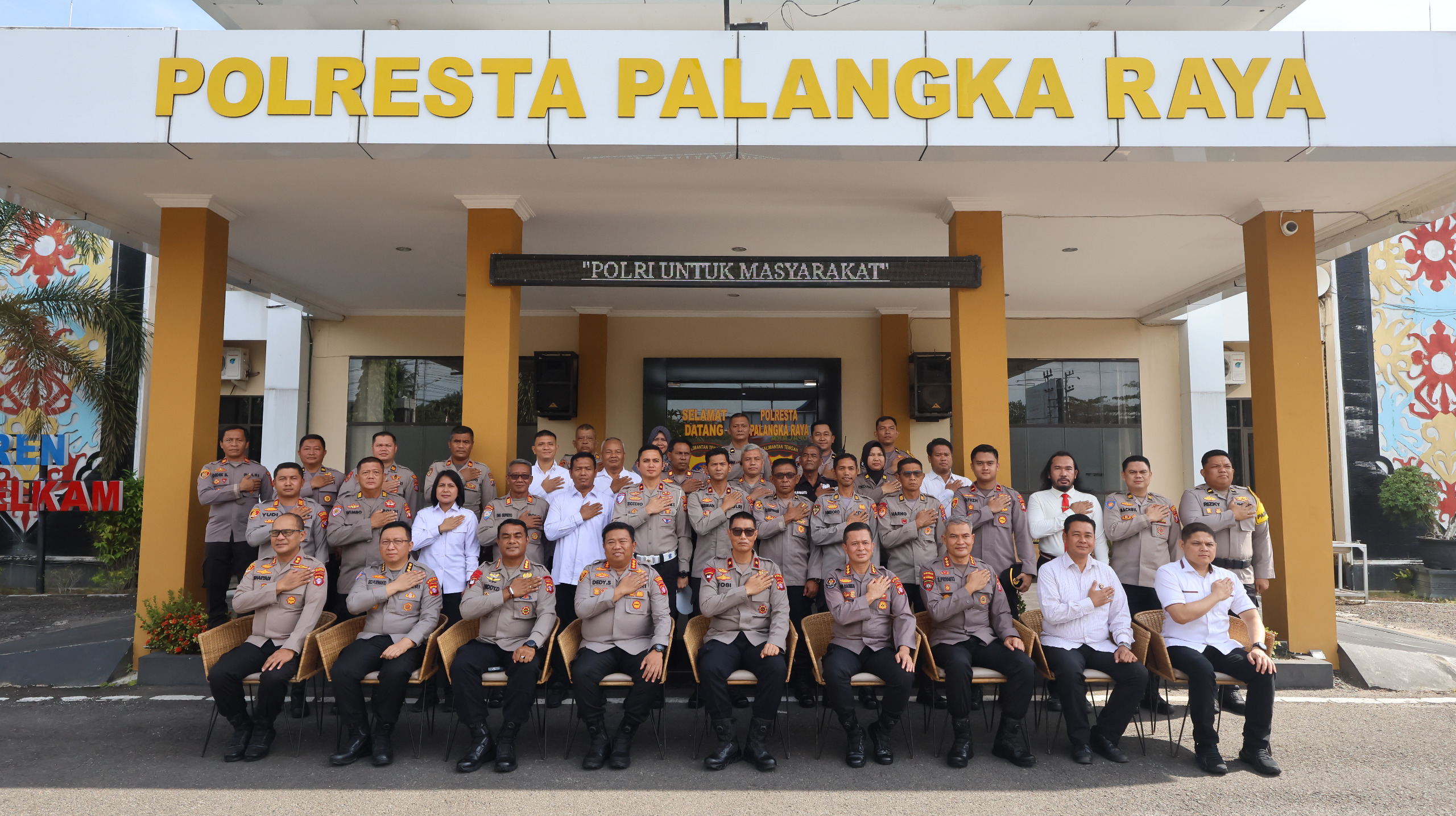 Dirsamapta Polda Kalteng Dampingi WakaPolda Kalteng Kunker ke Polresta Palangka Raya