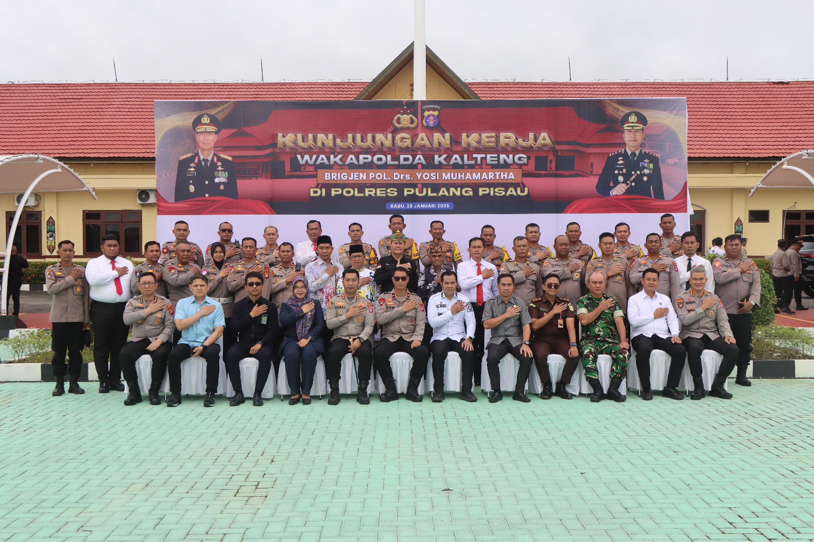 Kunker Perdana di Polres Pulpis, Wakapolda Kalteng Tekankan Kinerja Profesional dan Integritas