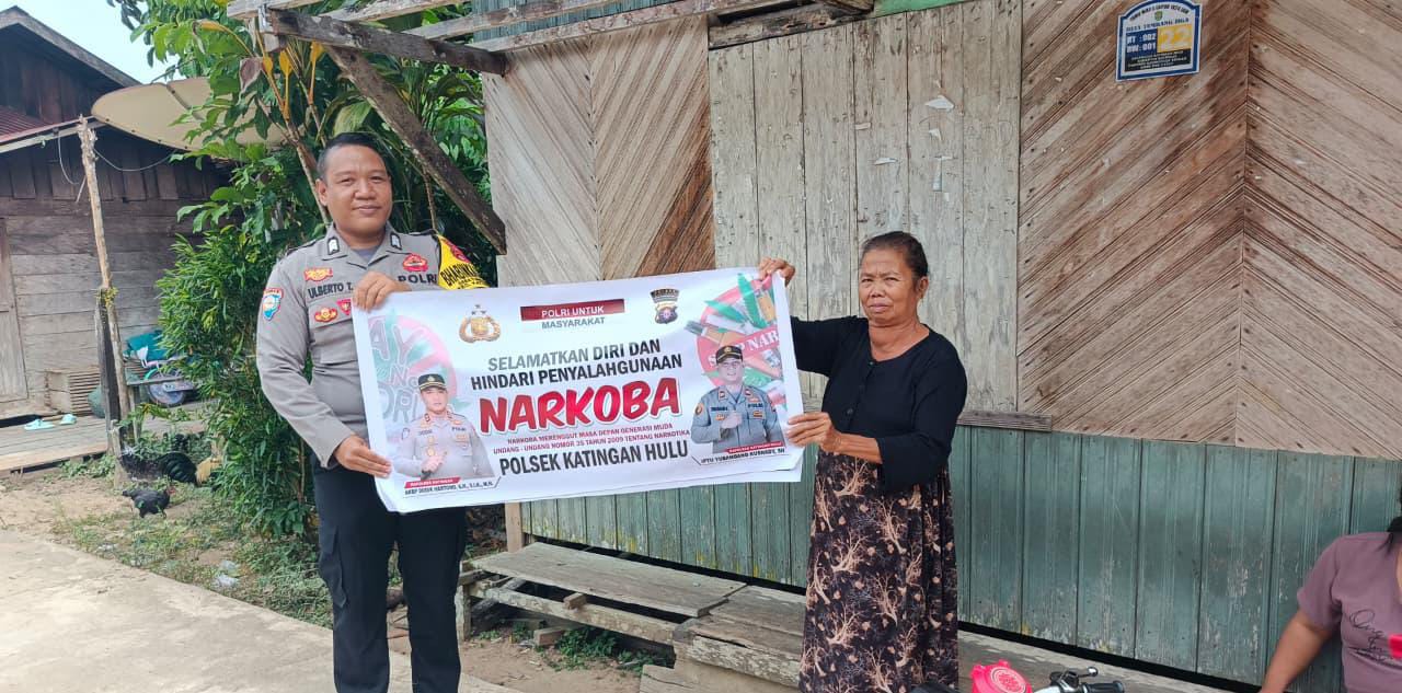 ‎Bhabinkamtibmas Polsek Katingan Hulu dan Bukit Raya Imbau Warga Jauhi Narkoba.