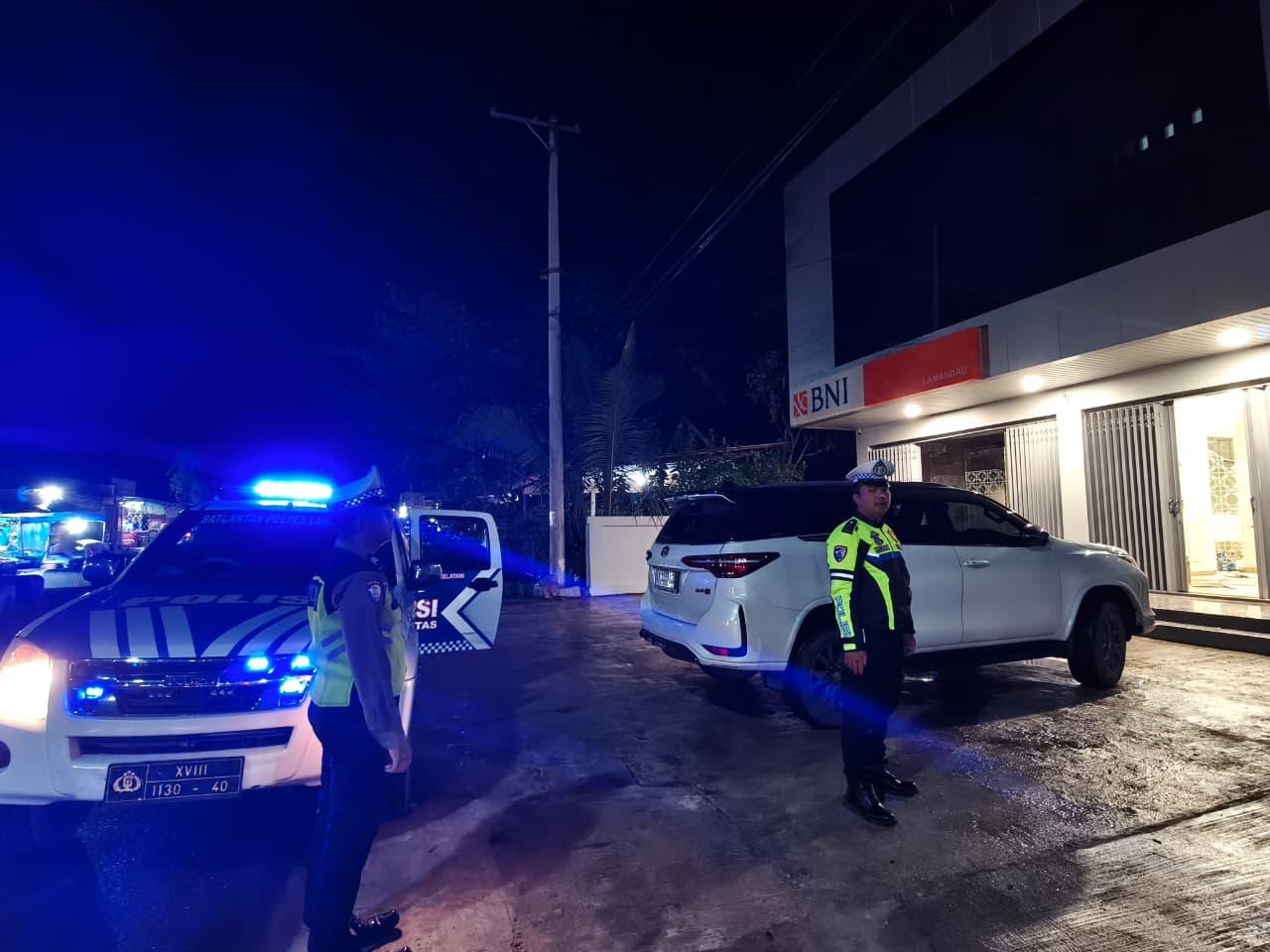 Piket Sat Lantas Patroli di Objek Vital diwilkum Polres Lamandau