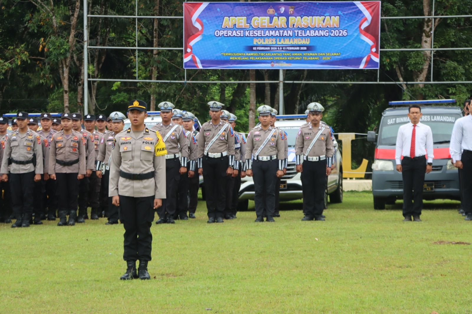 Tingkatkan Keselamatan Berlalu Lintas, Polres Lamandau Gelar Apel Operasi Keselamatan Telabang 2026