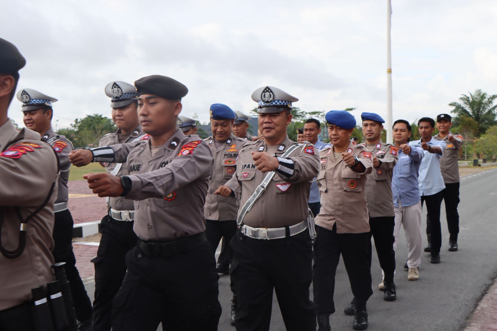 Polres Katingan Gelar Latihan Baris Berbaris