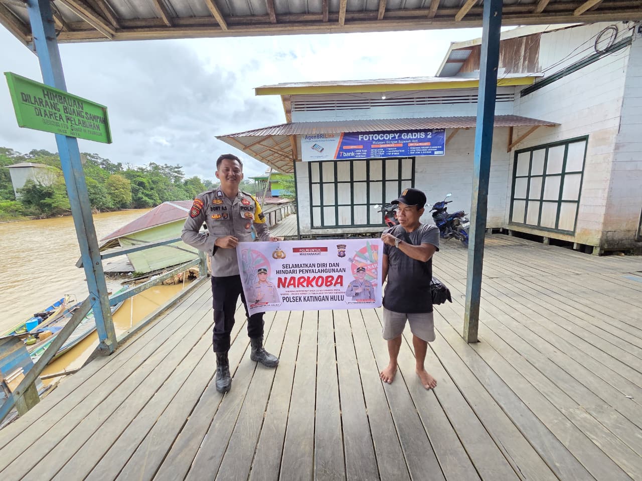 Bhabinkamtibmas Polsek Katingan Hulu dan Bukit Raya Imbau Warga Jauhi Narkoba.