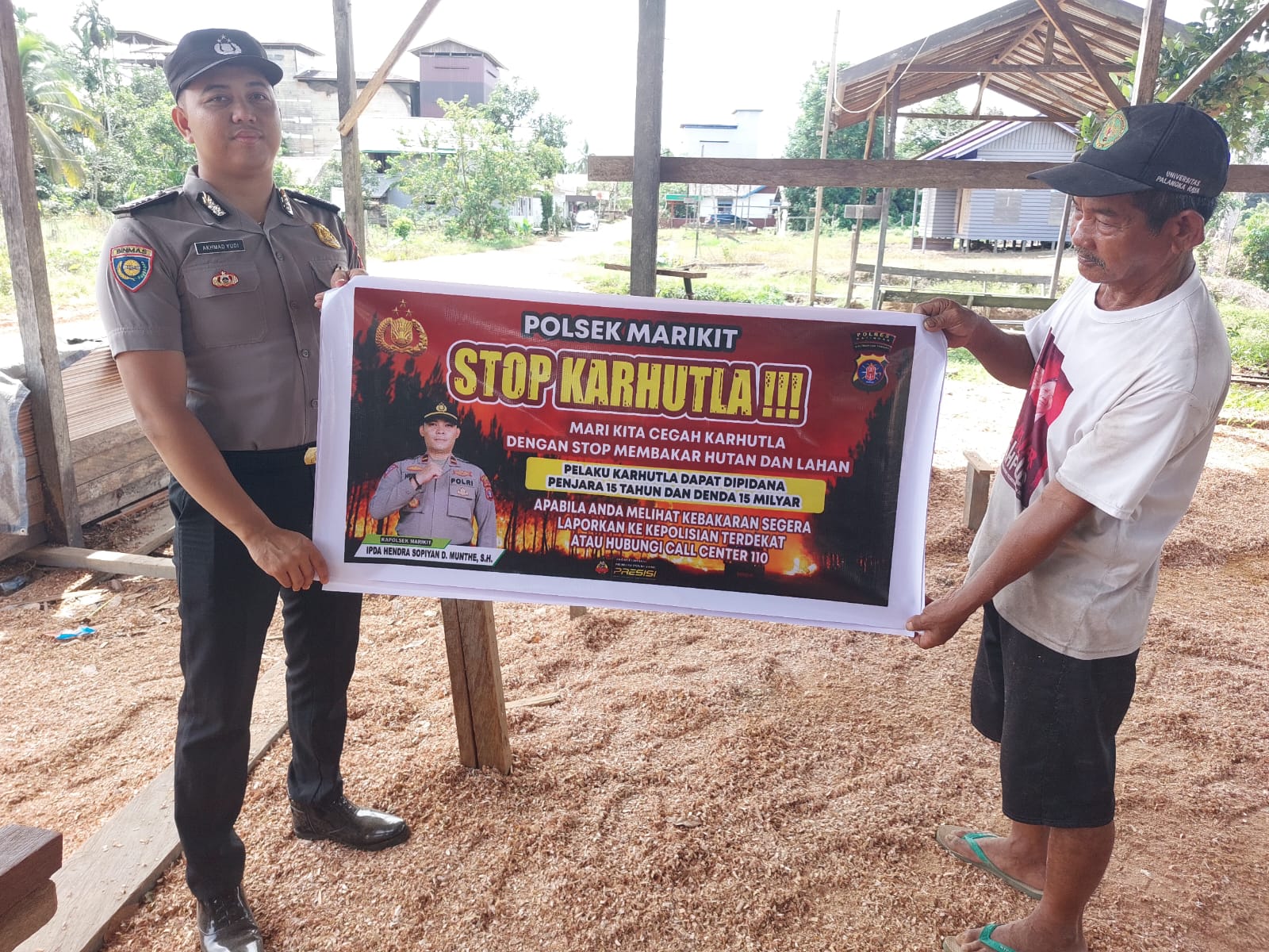 Polsek Tewang Sangalang Garing dan Pulau Malan Imbau Warga Tidak Membuka Lahan Dengan Membakar