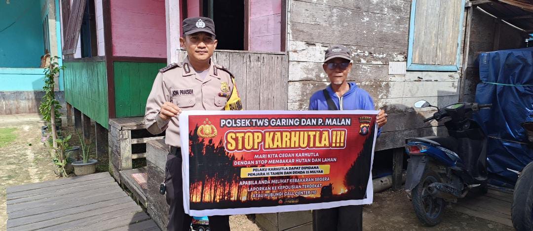 Polsek Katingan Hulu sosialisasi Stop Karhutla.