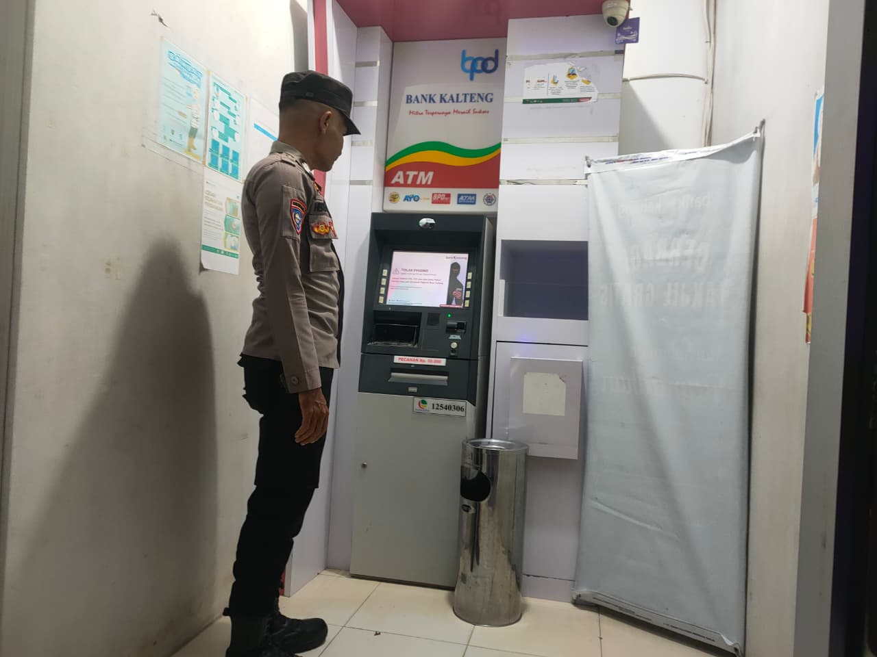 Piket Polsek Patroli ke Perbankan Atm