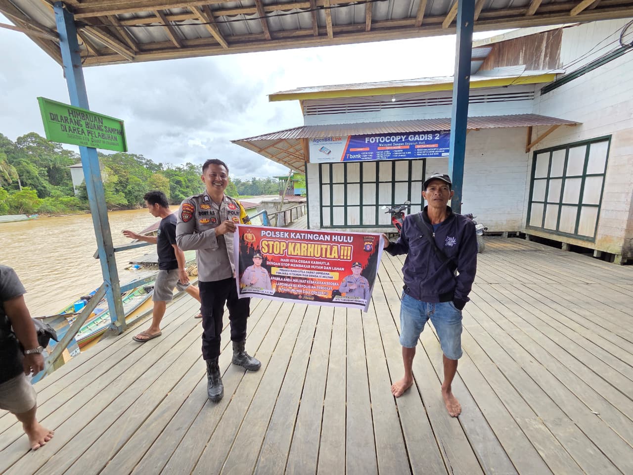 Polsek Katingan Hulu sosialisasi Stop Karhutla.