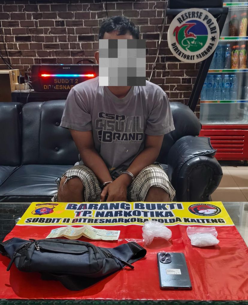 Edarkan 50 Gram Sabu, Pria Asal Sampit Berhasil Diamankan Ditresnarkoba Polda Kalteng