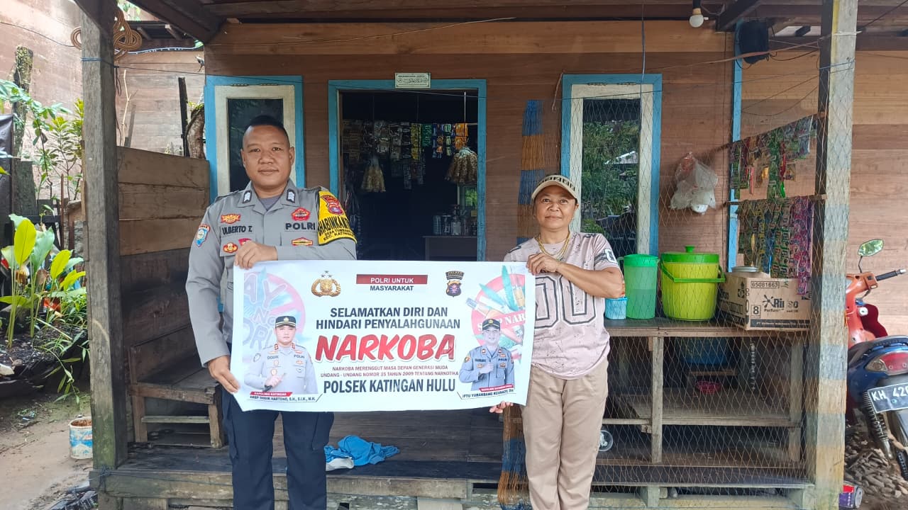 ‎Bhabinkamtibmas Polsek Katingan Hulu dan Bukit Raya Imbau Warga Jauhi Narkoba.