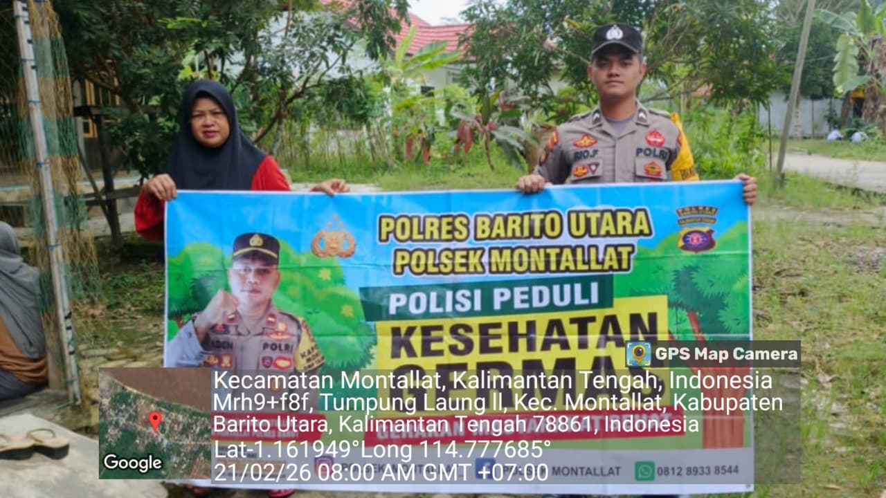 **Polsek Montallat Sampaikan Pola Hidup Sehat Kepada Warga, Polsek Montallat Sosialisasikan Germas ke Masyarakat.*