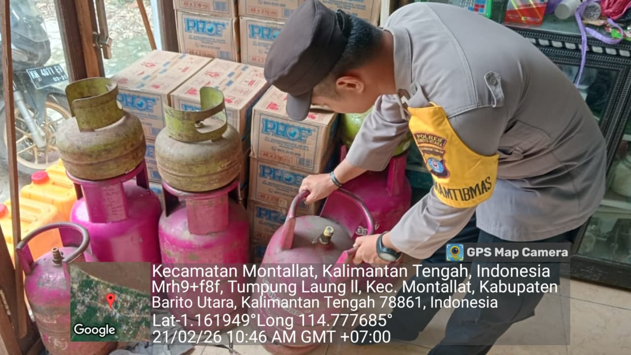 **Polsek Montallat Laksanakan Pengecekan Gas LPG Untuk Pantau Stok Dan Harga Di Pasaran**