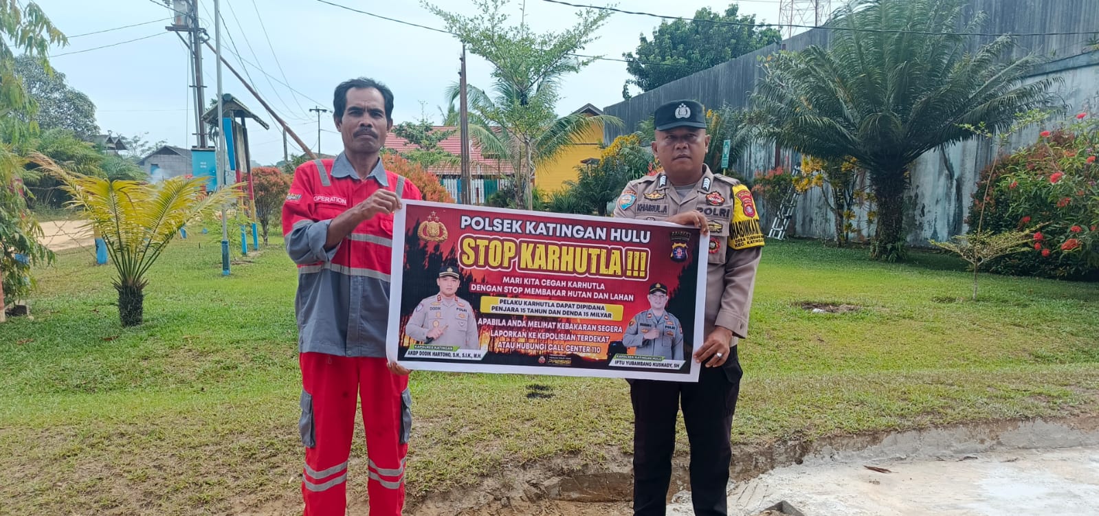 ‎Polsek Katingan Hulu sosialisasi Stop Karhutla.