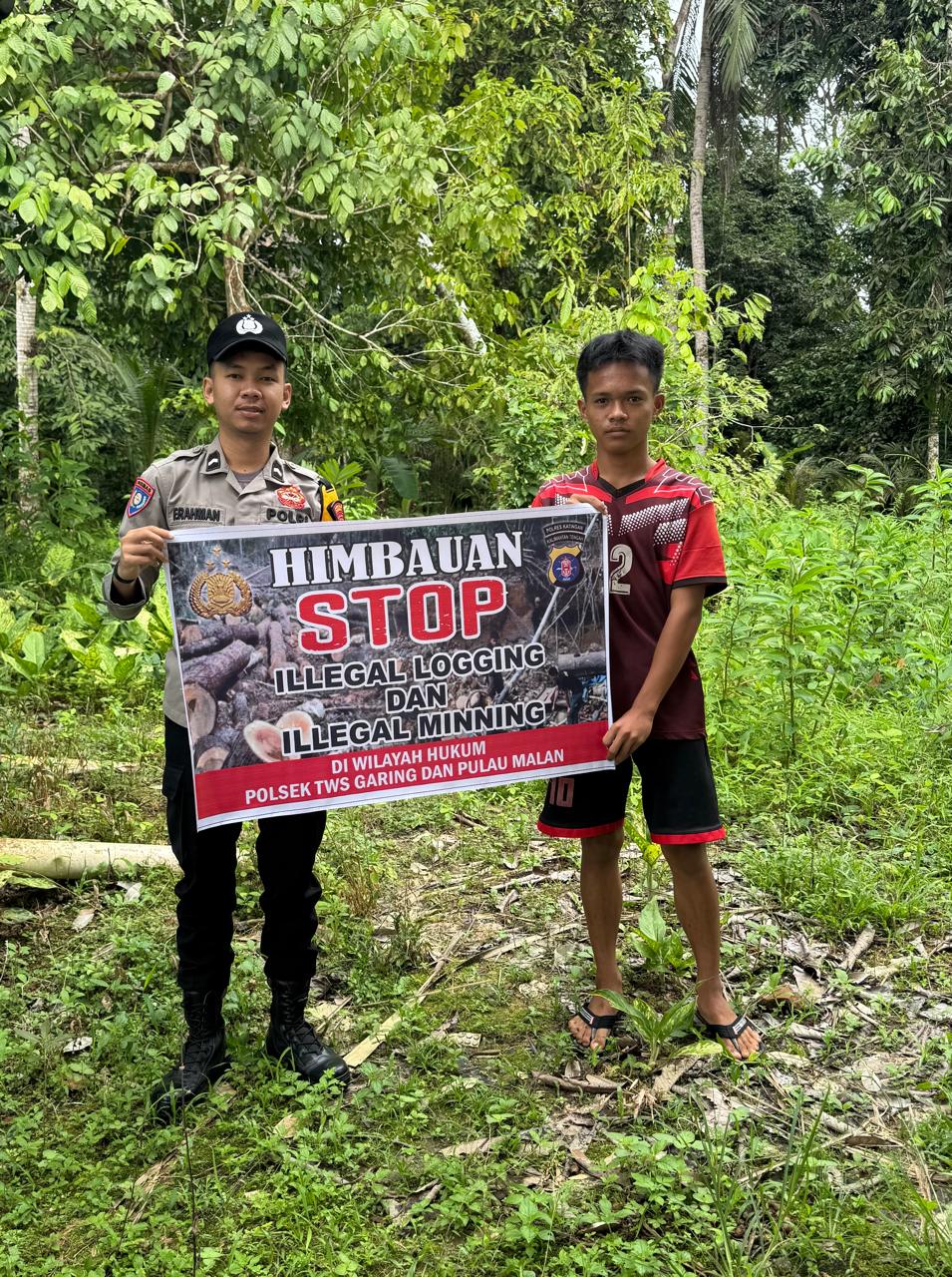 Polsek Tws Garing dan Pulau Malan rutin sosialisasi larangan ilegal Logging dan Meaning.