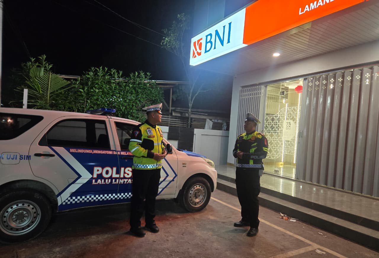 Piket Sat Lantas Patroli di Objek Vital diwilkum Polres Lamandau