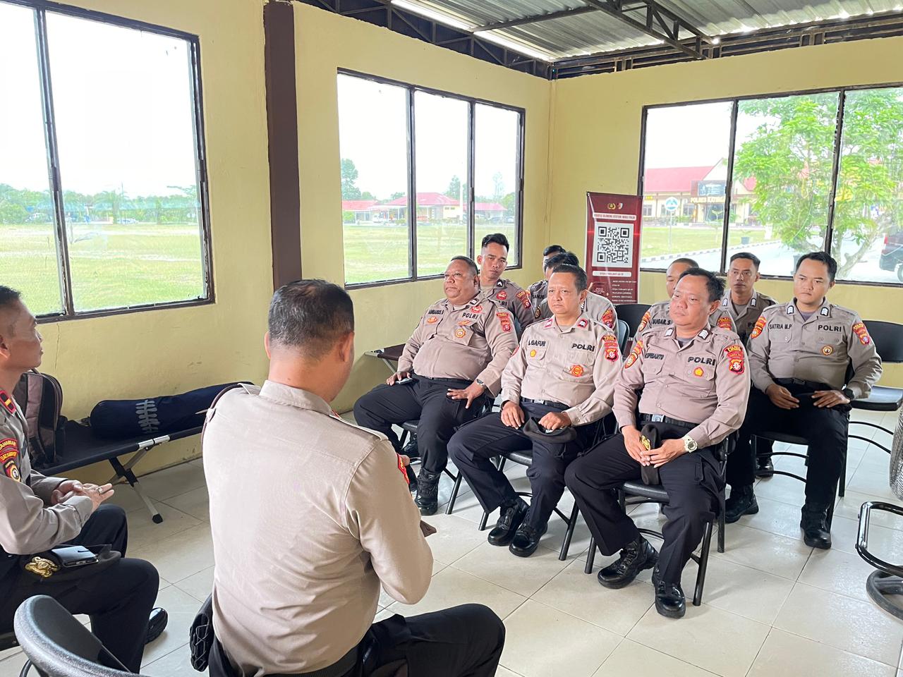 Kasat Samapta Pimpin Anev Kamtibmas di Wilkum Polres Katingan.