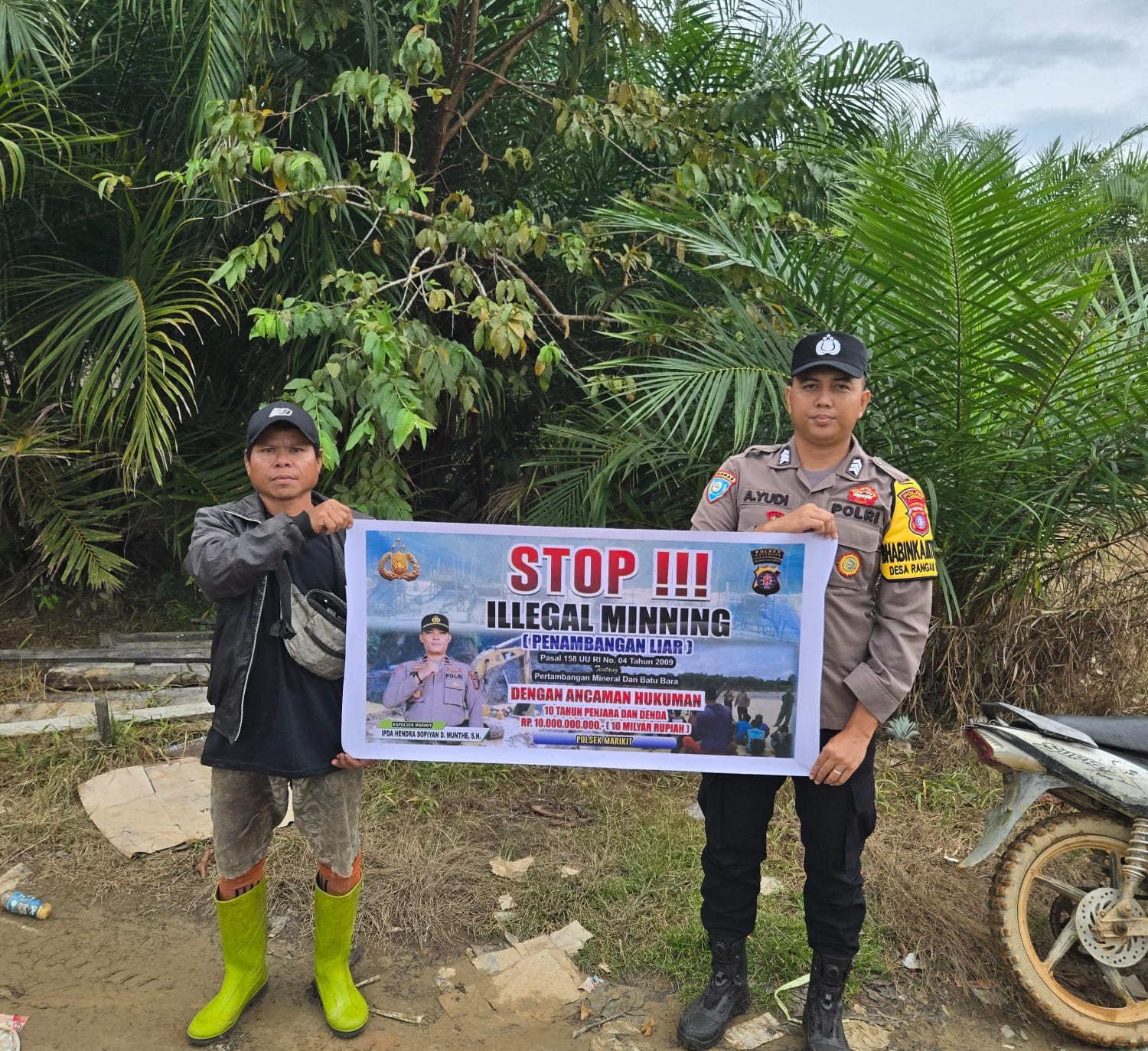 Polsek Marikit Sambangi dan Sosialisasi Ilegal Mining…!!!