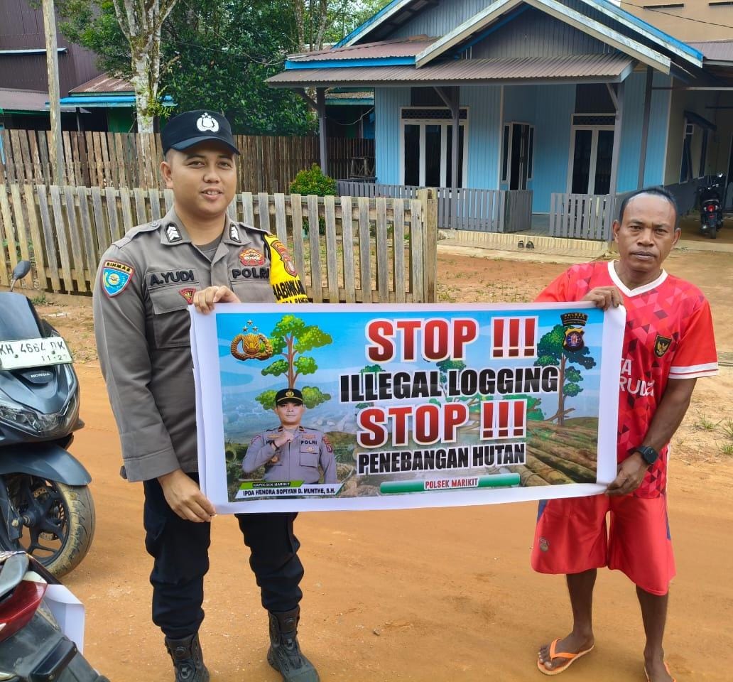 Polsek Marikit Sosialisasi Cegah Ilegal Logging…!!!