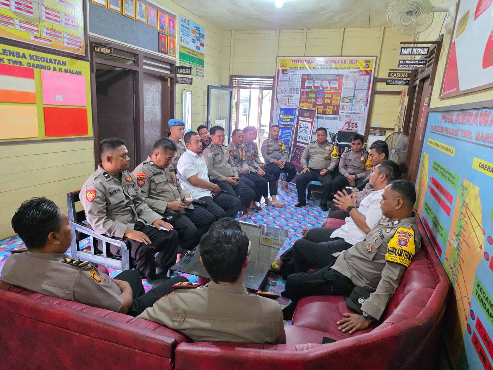 Pimpin Anev, Kapolsek Tewang Sangalang Garing dan Pulau Malan Sampaikan Arahan Ini Kepada Personel