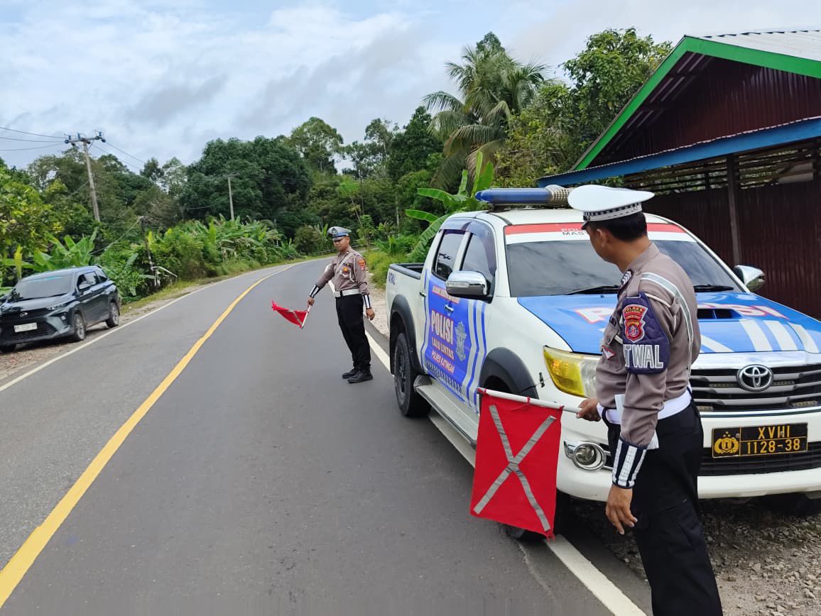 *Antisipasi Laka Lantas, Satlantas Polres Katingan laksanakan patroli ke titik-titik lokasi rawan laka lantas.*