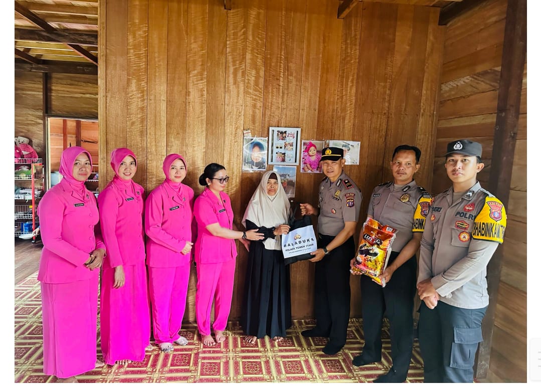 Polsek Teweh Timur Salurkan Bantuan Baladuka, Wujud Kepedulian dan Cooling System Harkamtibmas