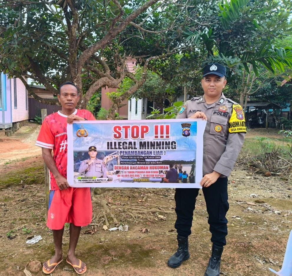 Polsek Marikit Sambangi dan Sosialisasi Ilegal Mining…!!!