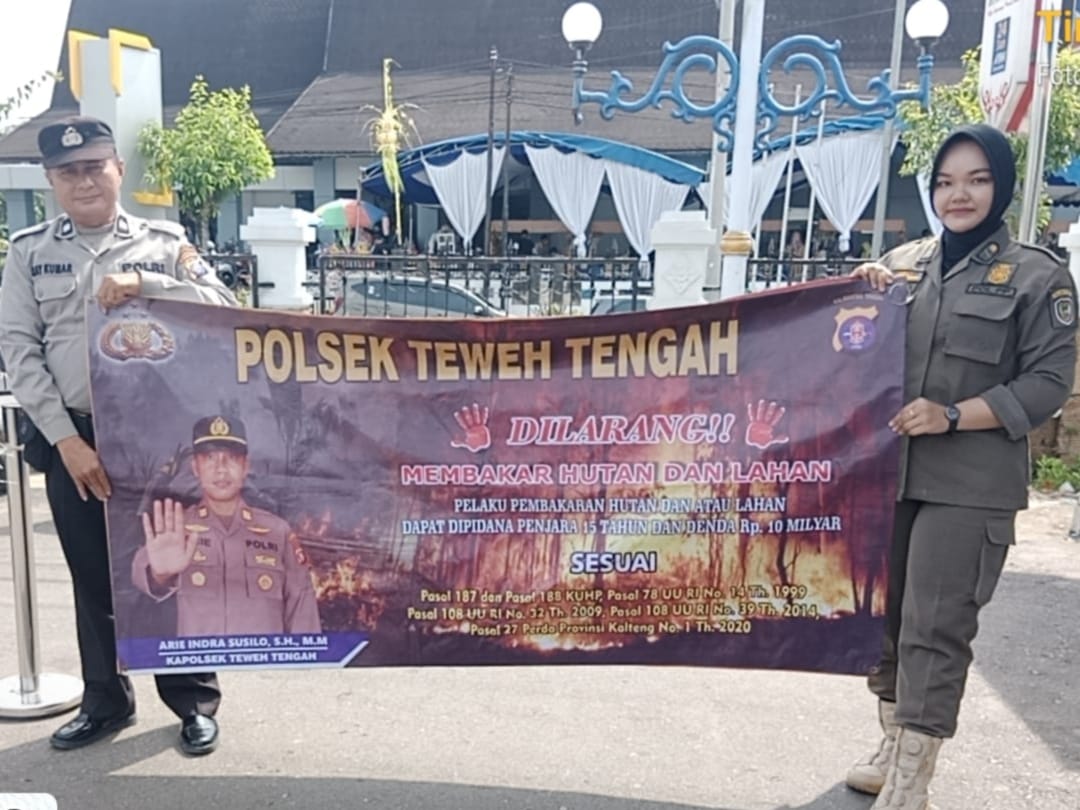 Berikan Pemahaman Kepada Masyarakat Mengenai Bahaya Membakar Hutan, Polsek Teweh Tengah Sosialisasikan Tentang Bahaya Karhutla