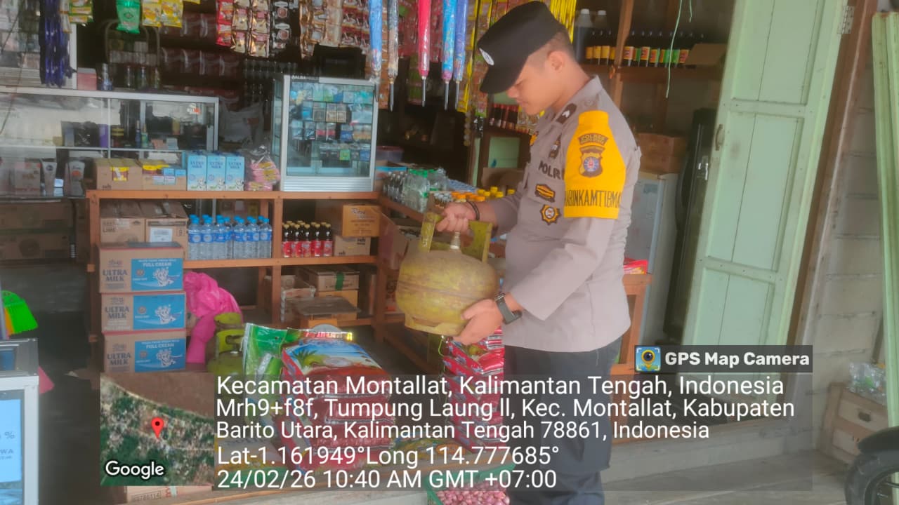 **Polsek Montallat Laksanakan Pengecekan Gas LPG Untuk Pantau Stok Dan Harga Di Pasaran**