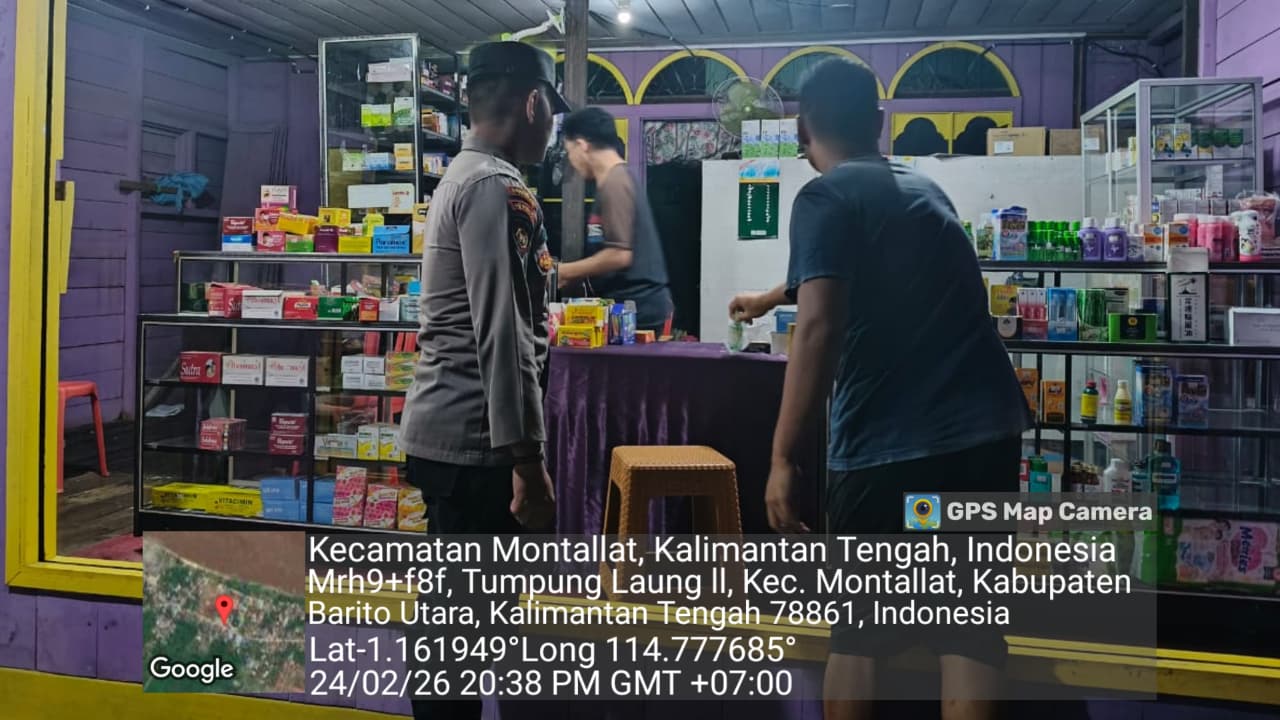 **Polsek Montallat Laksanakan Patroli Malam Untuk Ciptakan Keamanan Dan Ketertiban Masyarakat**