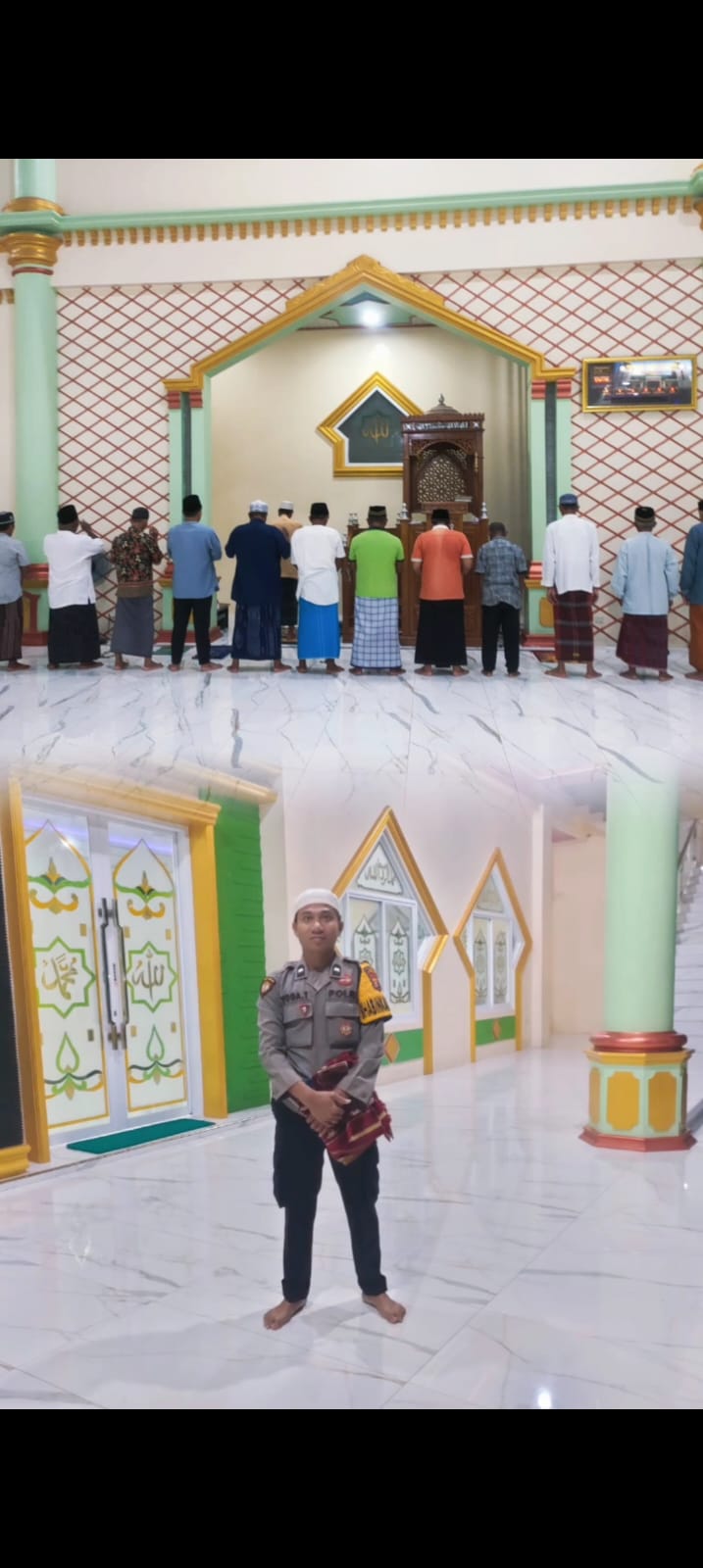 POLSEK SEMATU JAYA LAKSANAKAN PENGAMANAN SHOLAT TARAWIH