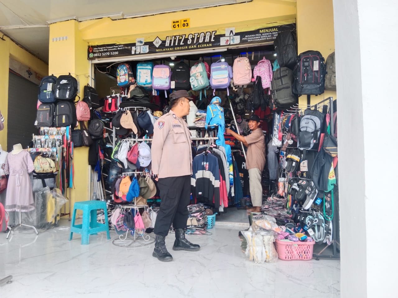 Tingkatkan Kamtibmas, Piket Polsek Bulik Sambangi Pedagang Pasar