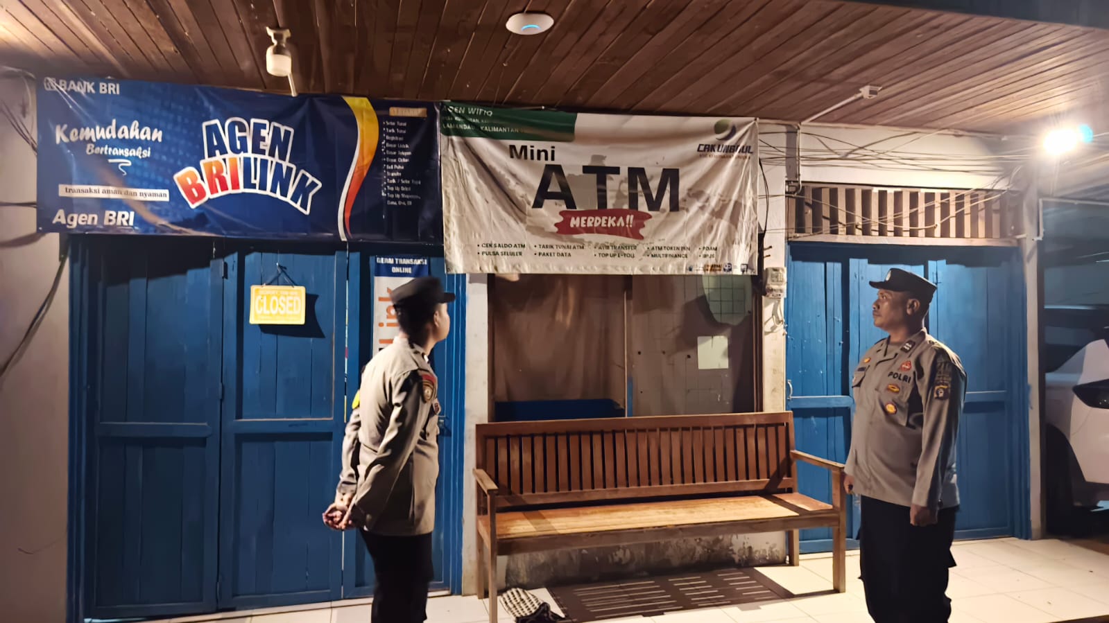 Piket Polsek melaksanakan giat patroli Tempat Objek Vital di wilkum Polsek Delang