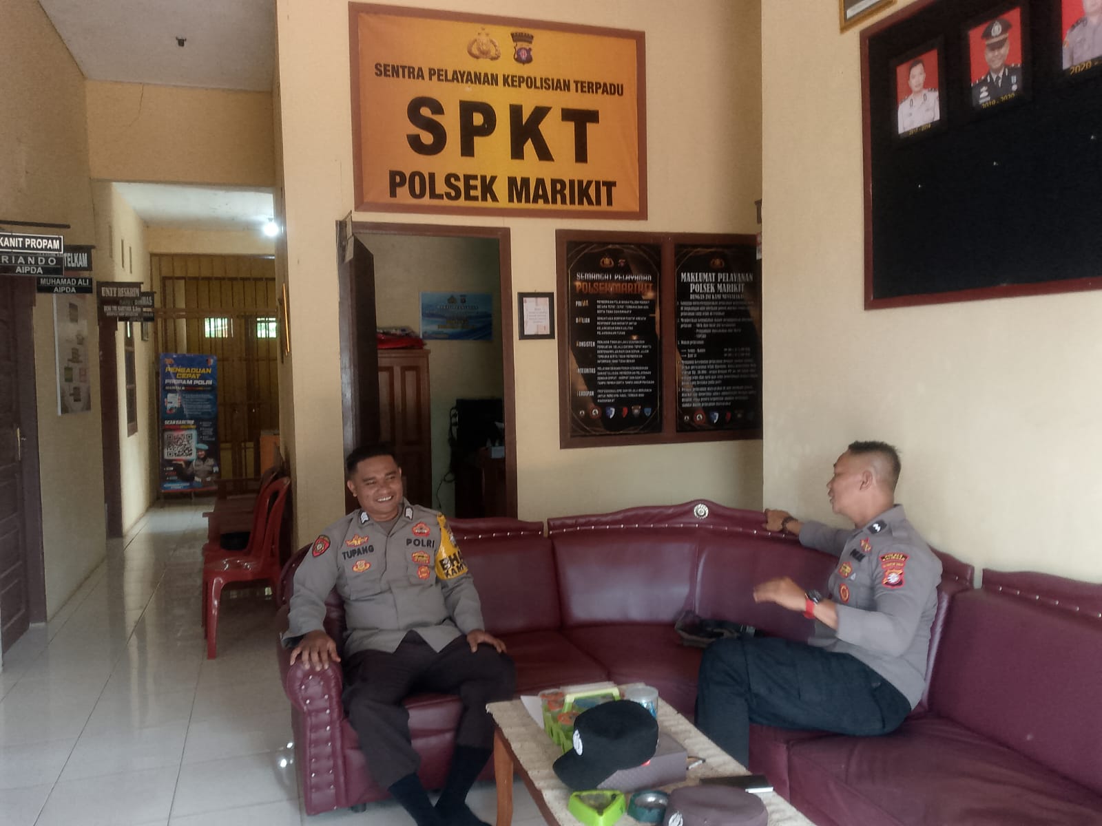 Personil Polsek Marikit Stand By di Mako Penjagaan.