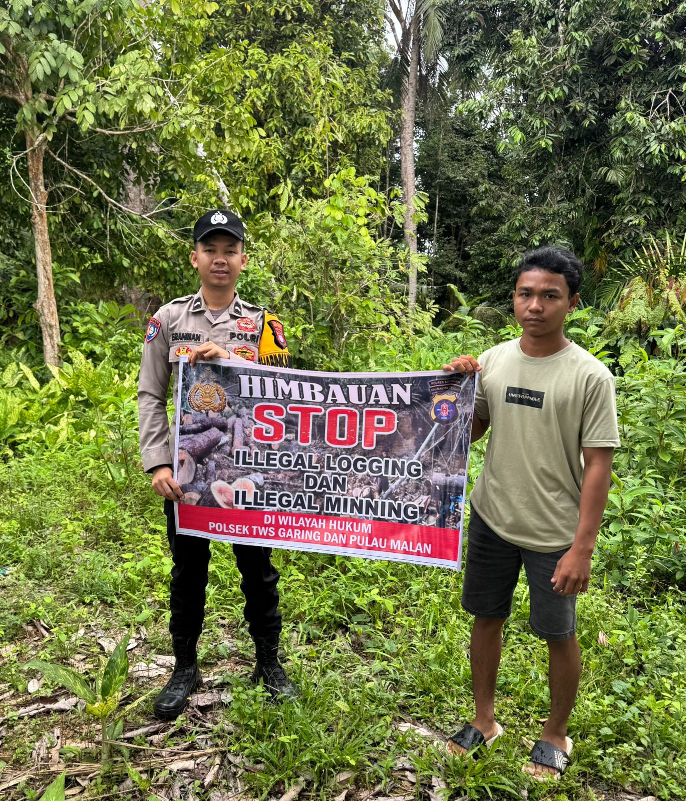 Polsek Tws Garing dan Pulau Malan rutin sosialisasi larangan ilegal Logging dan Meaning.