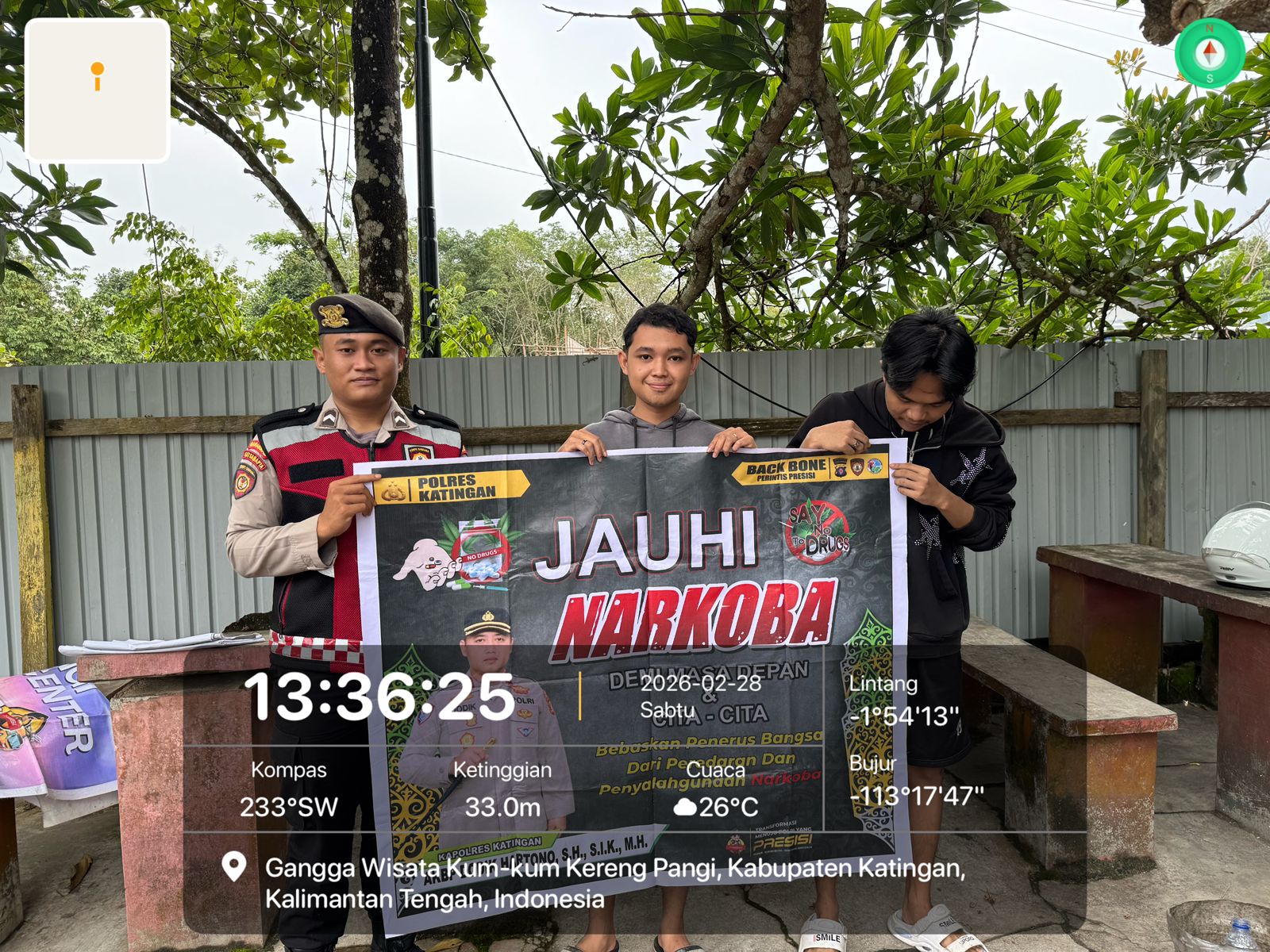 Tolak Narkoba, Personel Samapta Polres Katingan Gelar Sosialisasi kepada Masyarakat.