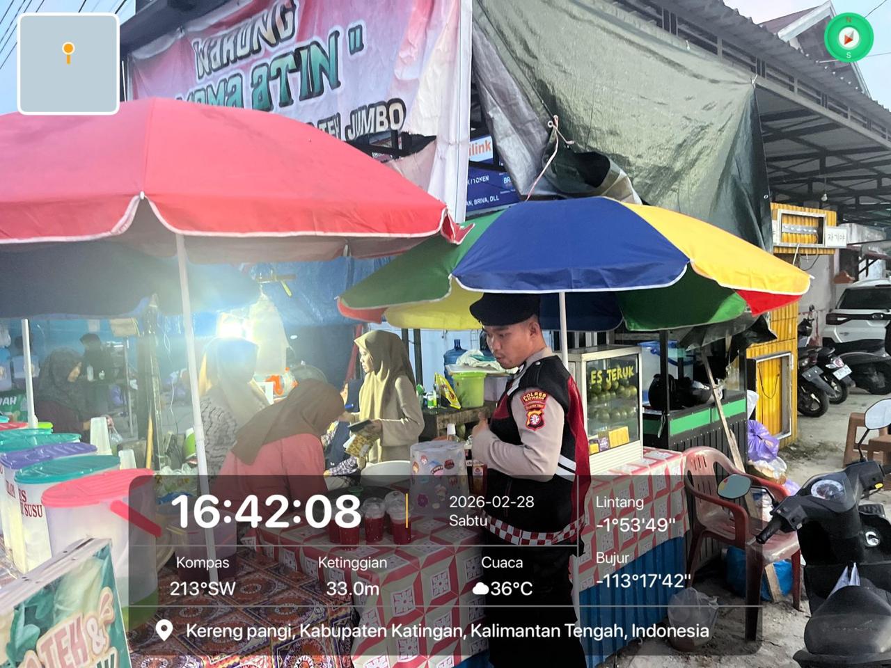 Antisipasi Balapan Liar Saat Berbuka Puasa, Personel Samapta Polres Katingan Gelar Patroli.