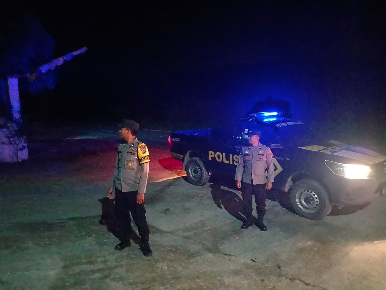 Personil Piket Patroli di Wilkum Polsek Sematu Jaya