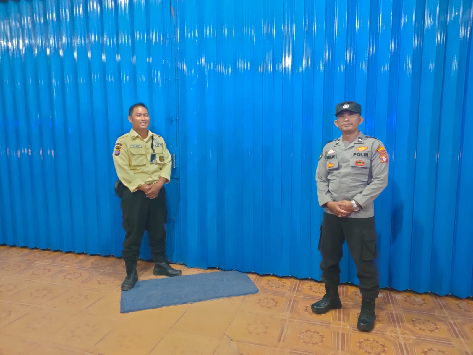 Piket Polsek Patroli dan Silaturahmi dengan Satpam Bank BRI