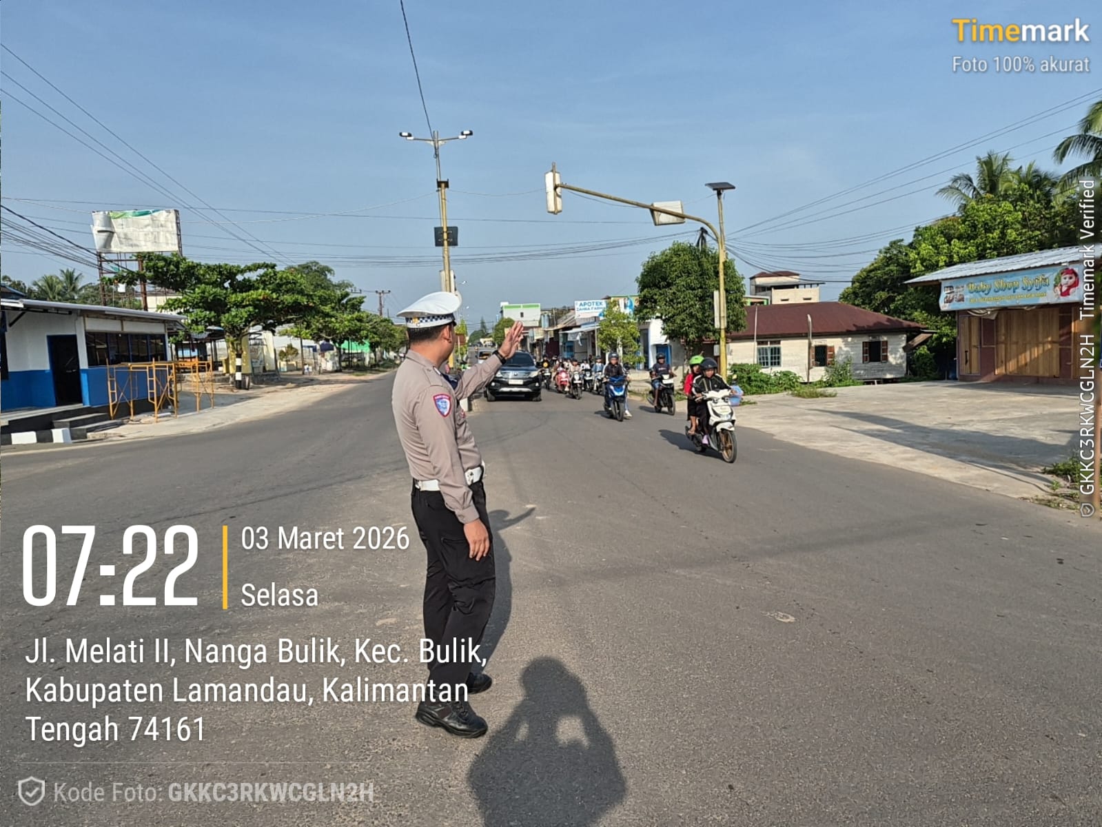 Ciptakan Kelancaran, Satlantas Polres Lamandau Atur Lalu Lintas Pagi Hari