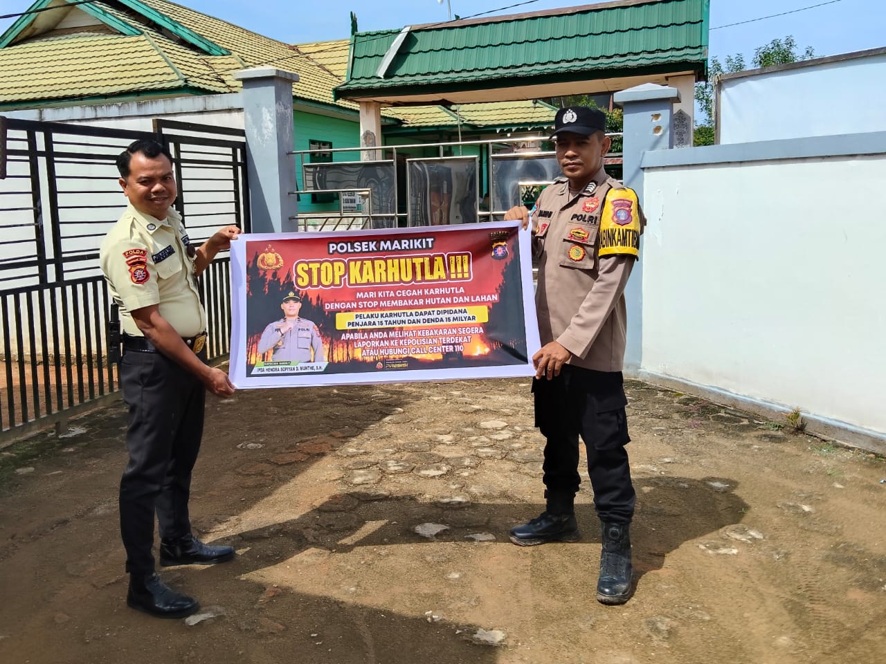 Rutin Sosialisasi Karhutla Polsek Marikit guna cegah dampak kebakaran hutan diwilayah Kec. Marikit, Kab. Katingan.