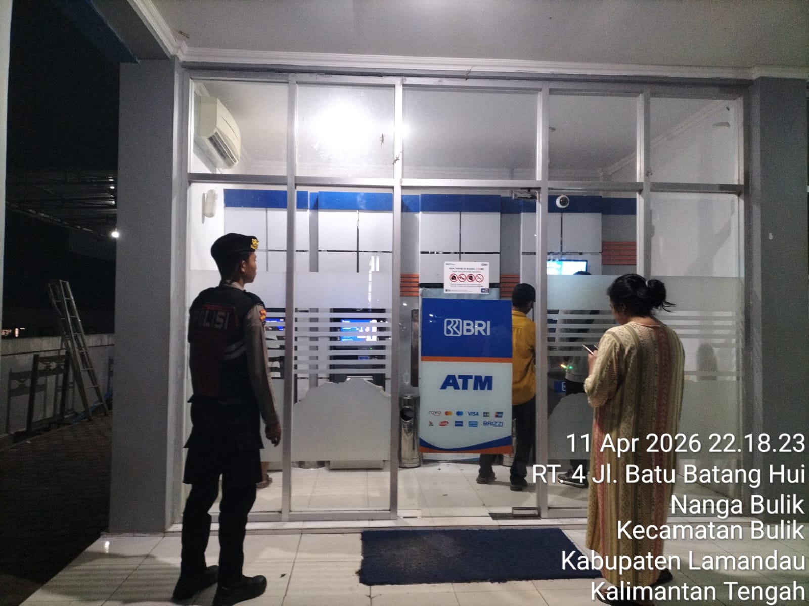 Piket Samapta melaksanakan Patroli di Objek-objek Vital Bank ATM