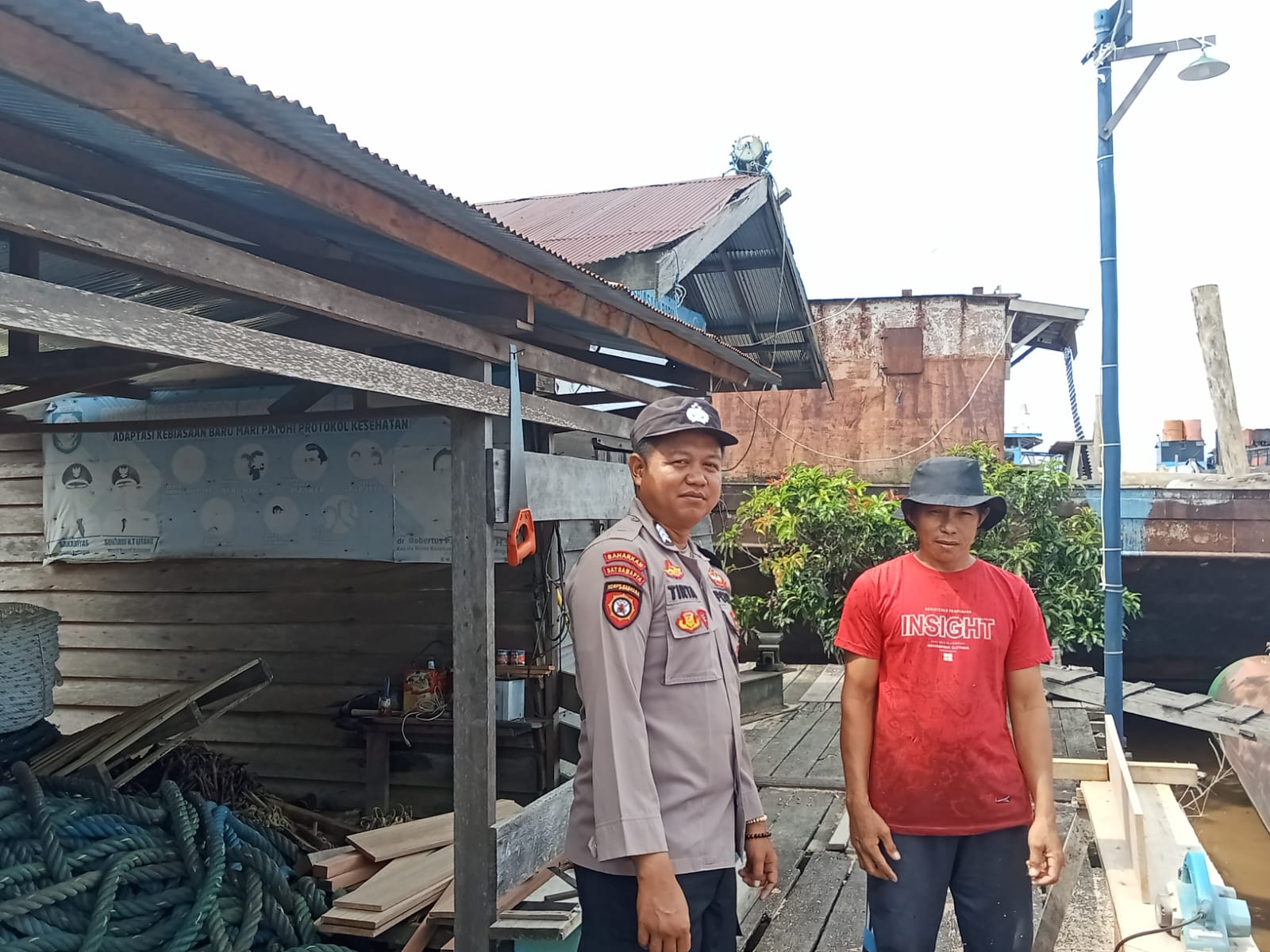 Bhabinkamtibmas Desa Tumbang Atei Sosialisasi imbauan tentang Karhutla