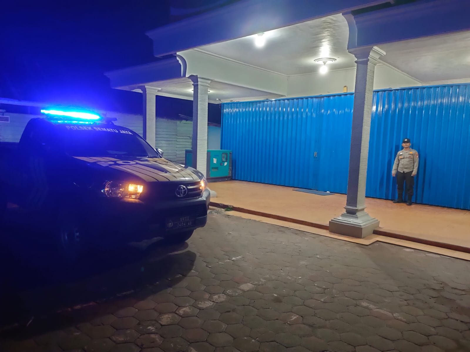 Personil Piket Patroli di Wilkum Polsek Sematu Jaya